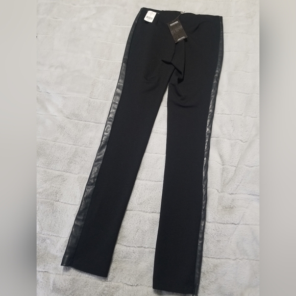 DANIER Slim Fit Pants with Leather Trim Size 8 or IT 42 / UK 12 - Picture 6 of 11